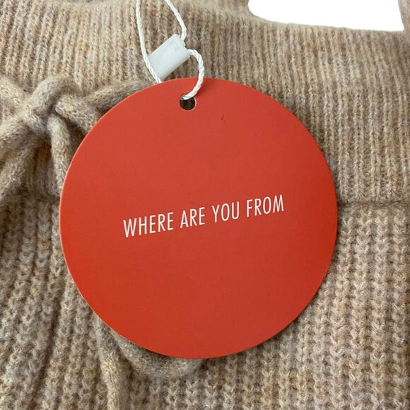 WAYF '98 Knit Sweater Sweatpants Joggers Women's Medium New W/Tags Camel - Picture 5 of 6